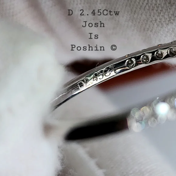 2.45Ctw Moissanite emerald shape engagement ring in rhodium over sterling silver